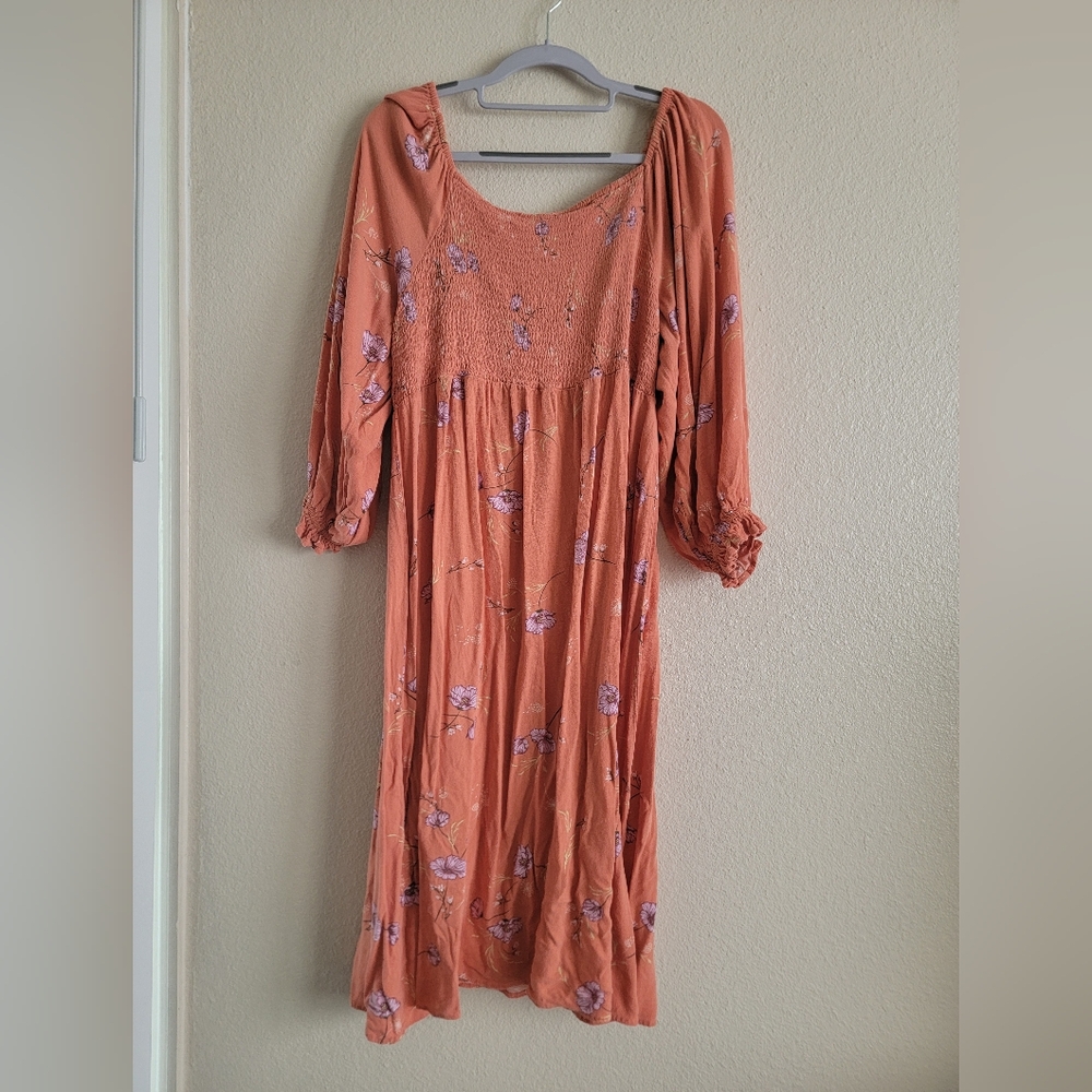 Floral Orange Dress - Picture 1 of 5